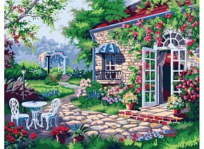 Раскраски по номерам- Картина «Терраса», 40 х 50 см. (Белоснежка, 189-CG)