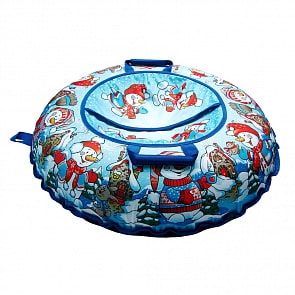 Санки надувные из серии Эксклюзив – Снеговики, автокамера, диаметр 100 см  (RT, 7355rt)