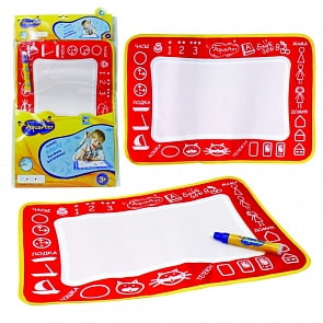 Игровой коврик для рисования AquaArt, цвет – красный (1Тoy, Т59439)