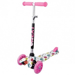 Самокат 3-х колесный - Next, розовый, управление наклоном, со светящимися PU колесами (Next, GT-4105P-PINKsim)