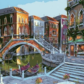 Раскраски по номерам - Картина «Городской пейзаж», 40 х 50 см. (Белоснежка, 625-AB)