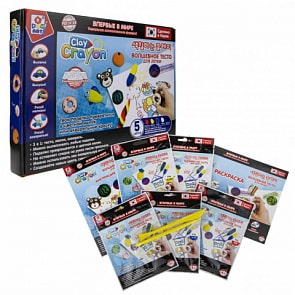 Набор тесто-мелков, 5 цветов по 30 г (1toy, Т19005)