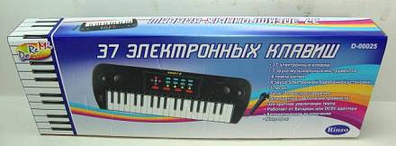 Детский синтезатор с микрофоном, 37 клавиш 