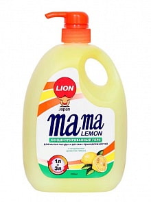 Гель для мытья посуды и детских принадлежностей – Лимон, 1000 мл (Mama Lemon, 390-3-46201)