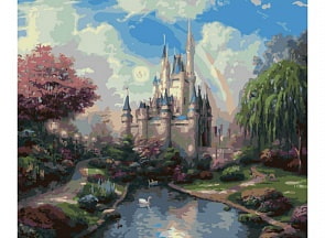 Раскраски по номерам - Картина «Сказочный замок», 40 х 50 см. (Белоснежка, 546-CG)