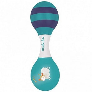 Игрушечный музыкальный инструмент – Маракас, синий (Moulin Roty, 659321)