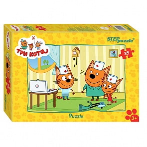 Пазл для малышей - Три кота, 35 деталей (Step Puzzle, 91150sim)