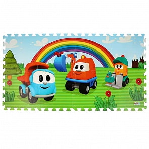 Коврик-пазл Грузовичок Лева, 8 сегментов (Играем вместе, FS-GL)