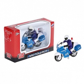 Мотоцикл с фигуркой – Полиция, 7 см (Технопарк, SB-16-02-MO(P)-CDU) (ассортимент)