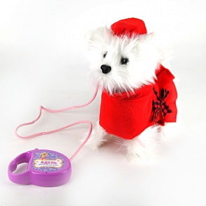 Интерактивный щенок Адель с пультом, ходит, лает (Играем вместе, 1012234sim)