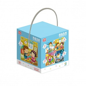 Пазл 4-в-1 - Распорядок дня (Dodo, R300130)