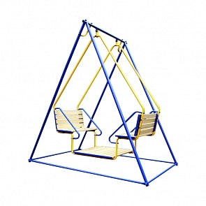 Качели - Лидер 2-01, цвет сине-желтый (Лидер, Лидер 2-01)