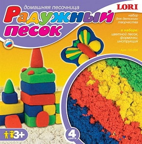 Набор для творческого развития – Радужный песок (LORI, Пт-004LR)