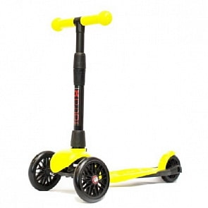 Самокат 3-колесный Alfa Model Buggy Boom со светящимися колесами, цвет желтый лимон (Buggy Boom, 003-2191)