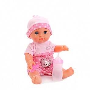 Пупс из серии Hello Kitty 30 см., 3 функции, пьет и писает, с аксессуарами (Карапуз, Y30DP-RU-HKРозsim)
