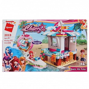 Конструктор с фигурками - Спасательная станция с лодкой, 229 деталей (Enlighten Brick, BRICK2019 (32)