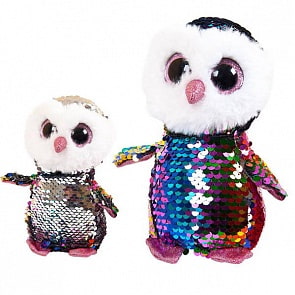 Мягкая игрушка - Сова с пайетками, 15 см (ABtoys, M2040)
