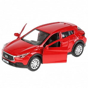 Джип Infiniti QX30, красный, 12 см, открываются двери, инерционный механизм (Технопарк, QX30-RD)