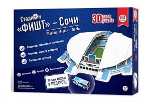 Сборный 3D пазл из пенокартона – стадион Фишт Сочи (IQ-puzzle, 16552)