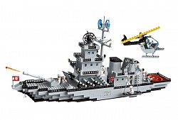Конструктор с фигурками и аксессуарами - Авианосец, 910 деталей (Enlighten Brick, BRICK112) - миниатюра