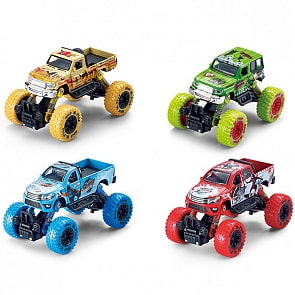 Инерционный металлический Джип с большими колесами, 14 см (Wincars, YK-2201)