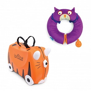 Чемодан на колесиках - Тигр и подголовник YondiOllie (Trunki, 0085-WL01-P1-0149)