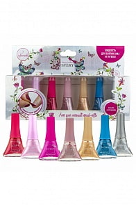 Набор из 7 лаков для ногтей Peel-off, 5,5 мл (1toy, Т16760)