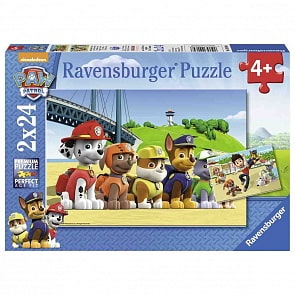 Пазл - Щенячий патруль: героические собаки, 2 пазла по 24 детали (Ravensburger, 09064)