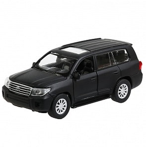 Машина Toyota Land Cruiser 12,5 см матовая черная металлическая инерционная (Технопарк, CRUISER-BE)