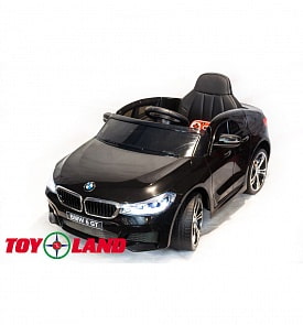 Детский электромобиль BMW 6 GT черного цвета, свет и звук (ToyLand, JJ2164_черный)