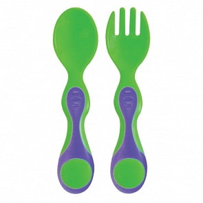 Набор для кормления – Классика, ложка и вилка, зеленые (Lubby, 7300/144/12)