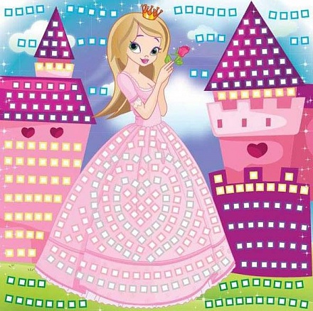 Мозаика для девочек 3 в 1 - Принцесса, Русалочка и Фея, более 1200 деталей, собираем по цветам 