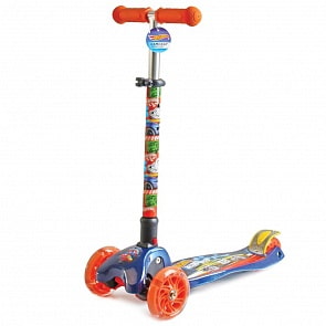 Детский 3-х колесный самокат - Hot Wheels, управляется наклоном (S103HWS)
