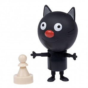Фигурка Три кота – Сажик с аксессуаром 7,6 см, звук (1toy, Т16179)
