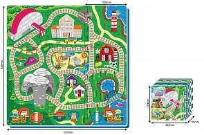 Коврик-пазл – Железная дорога, 9 деталей (ЯиГрушка, 59842)