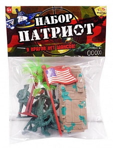 Военный набор Патриот с тематическими аксессуарами, 9 предметов (Abtoys, PT-00740)