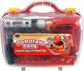 Набор инструментов, 26 предметов, в чемодане, серия «Помогаю Папе» (Abtoys, PT-00269)