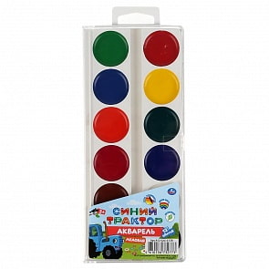 Акварель - Синий трактор, 12 цветов (Умка, A12-52013-STR)