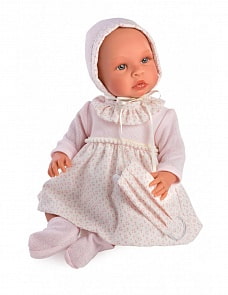 Кукла Лео 46 см в розовом платье с маской (Asi, 185590)