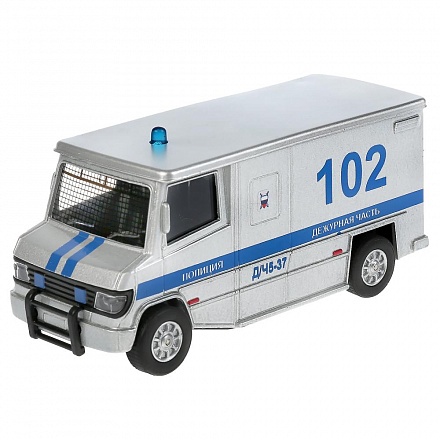 Машина универсал – Полиция, 14 см, свет и звук, открываются двери, инерционный механизм 