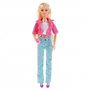 Кукла - София с собакой, виляющей хвостом и аксессуарами (Карапуз, B1694237-S-HU)