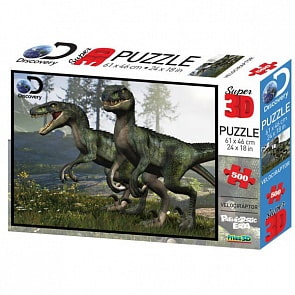 Пазл 3D 500 - Велоцирапторы (Prime 3D, 10319-D-SBM)