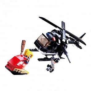 Конструктор – Полиция: Вертолет с фигурками, 221 деталь (Sluban, M38-B0651)