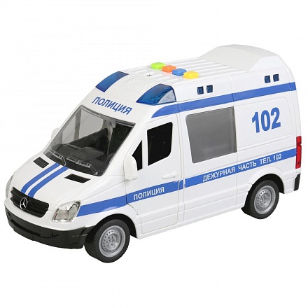 Инерционная машина Mercedes-Benz Sprinter – Полиция, 22 см 