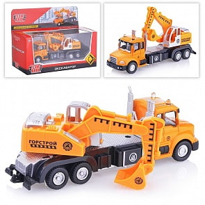 Металлическая инерционная машина - Экскаватор, 16 см (Технопарк, 1583360-Rsim)