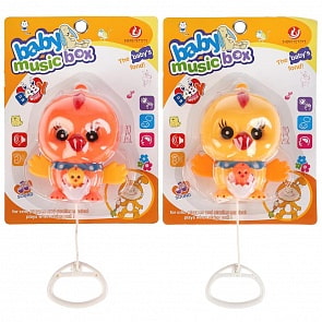 Заводная музыкальная погремушка - Курочка с цыпленком (B725068) (ассортимент)