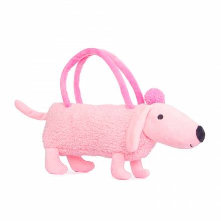 Собачка-сумочка, розовая, 35 см 