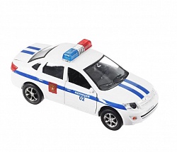 Инерционная машина Лада Гранта Полиция, свет, звук, 1:43 (Технопарк, SB-13-15-2) - миниатюра