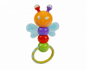 Погремушка - Гусеничка с голубой рукояткой, 18 см (Simba, 4019607-1)