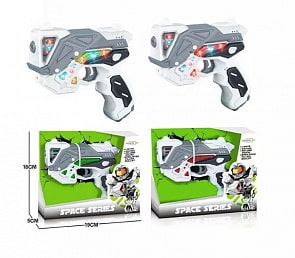 Бластер Space Series, свет и звук, 2 цвета (Junfa, KT118-1) (ассортимент)